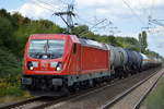 DB Cargo Deutschland AG mit  187 143  [NVR-Number: 91 80 6187 143-3 D-DB] und einem gemischten Kesselwagenzug am 05.09.18 Bf. Berlin-Hohenschönhausen.