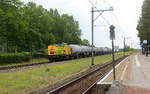 2284 603-2 Lok 24 von der RRF kommt mit einem Kesselzug aus Sittard(NL) nach Geleen-Lutterade(NL) und fährt in Geleen-Lutterade(NL) ein.