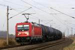 DB 187 170 vor Güterzug / Kesselwaggons am 27.11.2019 bei Auerose.