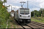 Kesselzug mit 187 506-1 der Akiem S.A.S., vermietet an die CTL Logistics GmbH, durchfährt den Bahnhof Angersdorf auf der Bahnstrecke Halle–Hann.