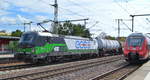 ecco-rail GmbH, Wien [A] mit der ELL Vectron  193 211  [Name: Jimmy]  [NVR-Nummer: 91 80 6193 211-0 D-ELOC] und Kesselwagenzug (leer) Richtung Stendell am 03.09.20 Durchfahrt Bf.