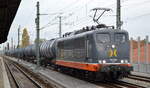 Hectorrail mit  162.008  Name: Damiel (NVR-Nummer: 91 80 6 151 003-1-D-HCTOR) mit Kesselwagenzug (Benzin) am 01.11.21 Berlin Karow.
