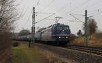 SRI Rail Invest 151 123 mit Kesselzug bei Limbach am 26.01.2022