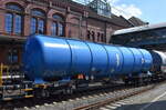 Tschechischer Kesselwagen vom Einsteller CD Cargo mit der Nr. 31 TEN 54 CZ-CDC 7838 804-6 Zacns (GE) lt. UN-Nr.: 30/1202 für das Ladegut Dieselkraftstoff in einem Ganzzug am 21.05.24 Höhe Bahnhof Hamburg-Harburg.