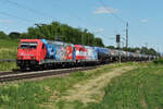 RHC 185 340-7 & 185 350-6 mit Kesselzug bei Ebersbach/Fils 01.06.2020