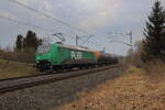 Kesselzug mit der Flex 145 088 bei Jocketa/ Pöhl auf dem Weg nach Hof.
