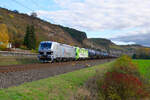 192 055 RHC und 192 031 RHC mit einem Kesselzug bei Karlstadt Richtung Gemünden, 23.10.2021