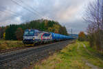 383 201 ZSSK Cargo mit einem Kesselzug bei Postbauer-Heng Richtung Nürnberg, 14.11.2021