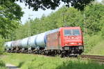ATLU 185 608-7 in Diensten von Transflex am B� km 107,566 Deininghauser Weg bei Castrop-Rauxel 30.5.2026