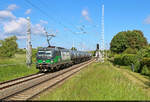 Viele Umleiter von der Th�ringer Bahn lie�en sich in Zscherben beobachten – darunter auch 6193 727-5 (Siemens Vectron) mit Kesselwagen Richtung Halle Rosengarten.

🧰 ELL Austria GmbH (European Locomotive Leasing), vermietet an die RTB Cargo GmbH
🕓 24.5.2025 | 9:47 Uhr