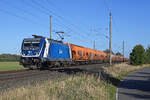 388 022 der CD Cargo f�hrte am 06.09.26 einen Ganzzug Wascosa-Silowagen durch Wittenberg-Labetz Richtung Dessau.
