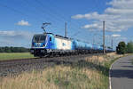Der CD-Cargo Diamant 388 005 rollte mit einem farblich passendem Kesselwagenzug am 06.09.26 durch Wittenberg-Labetz Richtung Dessau.