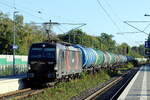CargoUnit 5370 050-4 durchf�hrt Herten-Westerholt mit einem kurzen Kesselwagenzug 25.9.2026