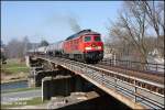 Nur wenige 241.8 sind zur Zeit noch im Einsatz. Um so schner diese Bild von 241 804 bei der Ausfahrt aus Nossen auf der Freiberger Muldebrcke am 31.03.09.