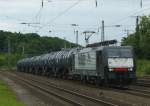 ES 64 F4-150 (130 Jahre Siemens) ist mit einem Kesselwagenzug am 02.07.2012 in Kln West