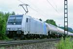 185 692-1  Railpool  mit Kesselwagen durch Bonn-Beuel - 07.07.2014