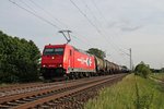 RHC 2065 (185 630-1) am 12.05.2015 mit einem Kesselzug aus der Schweiz bei Hügelheim und fuhr gen Freiburg.