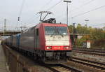 Crossrail 185 536 und 185 590 mit KLV Walter Zug am Bahnhof in Schwetzingen am 30.10.2017 Aufgenommen.