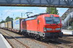  DB Cargo Deutschland AG mit  193 304  [NVR-Nummer: 91 80 6193 304-3 D-DB] mit KLV-Zug Richtung Rostock am 28.06.19 Saarmund Bahnhof.
