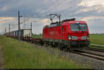 KLV-Zug mit 193 371-2 (Siemens Vectron) unterwegs in Braschwitz Richtung Halle (Saale).