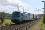 Railpool 193 813 mit einem LKW Walter-KLV Richtung Bebra, am 30.07.2023 in Ludwigsau-Friedlos.