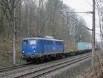 EGP 140 621 mit einem Containerzug aus Hamburg kommend kurz vor Friedrichsruh; 25.01.2021
