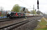 CARGOUNIT 193 045  Magdalena  (91 51 5370 049-6 PL-ID) mit einem Containerwagenzug Richtung Tschechien, am 14.04.2023 in Dresden Hbf.