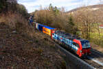 193 461 Siemens Rail Systems/SBB Cargo  Olten  mit einem Containerzug bei Etterzhausen Richtung Regensburg-Ost, 20.03.2021