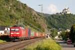 185 143 mit Containerzug am 14.05.2024 bei Braubach