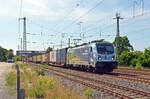 388 010 von CD Cargo führte am 13.06.25 einen Containerzug durch Saarmund Richtung Schönefeld.