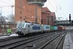 Schnee und Metrans 383 436 waren dabei in Hamburg-Harburg am 13.Februar 2026.
