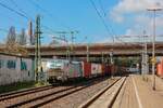 6193 156 Railpool mit Containerzug in Hamburg Harburg, April 2026.