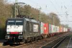 Die 189 092-0 zieht einen Gz durch Voerde am 29.03.2011