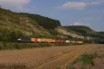 ES 64 U2-063 mit einem Containerzug in Karlstadt am Main am 17.08.2011