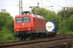 145 CL-014 von Crossrail zieht einen Containerzug aus Richtung K�ln nach Aachen-West bei Wolken am 20.7.2012.