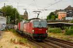 ÖBB 1293 184 mit KLV in Wuppertal, Juni 2023.