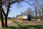 370 021-5 (PKP Cargo) mit einem Sattelaufliegerzug in Hamm Pelkum, 18. März 2026