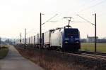 152 135-0 mit einem KLV-Zug zwischen Oberhaid und D�rfleins (22.03.2013)
