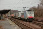 186 498 DB/Railpool mit KLV in Köln West, Februar 2020.