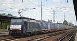 LTE Logistik- und Transport GmbH, Graz [A] mit der MRCE Dispo  ES 64 F4-840  [NVR-Nummer: 91 80 6189 840-2 D-DISPO] und Taschenwagenzug Richtung Niederlande am 20.08.20 Bf.