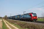 Am Nachmittag des 09.04.2020 fuhr LokRoll/SBBCI 193 474  Mannheim  mit dem  LKW Walter -KLV DGS 43717 (Lübeck Skandinavienkai - Novara Boschetto) südlich von Buggingen über die