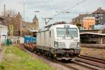 TXL 193 582 mit LKW Walter KLV in Wuppertal, März 2021.