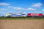 Lokportrait von 189 912 Lokomtion  Moving Europe  mit dem Winner KLV-Zug bei Triesdorf Richtung Würzburg, 26.08.2020