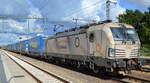 SPaP - Slovenská plavba a prístavy a.s., Bratislava [SK] mit  383 212-8  [NVR-Nummer: 91 56 6383 212-8 SK-SPAP] und dem KLV-Zug aus Rostock Seehafen am 21.09.22 Durchfahrt Bahnhof Golm.