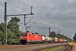 DB Schenker Rail 152 112 mit KLV-Zug in Richtung Bremen (Diepholz, 30.06.2012).