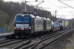 D-DISPO 193 852-1 (X 4 E-852) und D-DISPO 193 609-5 (X 4 E-609) (kalt) fuhren am 20.03.25 mit ihrem KLV-Güterzug kommend aus Duisburg-Ruhrort Hafen (EDRH) zum