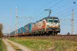 BUDAMAR 383 217-7 mit Lkw Walter KLV in Dedensen Gümmer, April 2025.