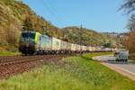 BLS 475 411 mit Ambrogio-KLV in Erpel, April 2025.