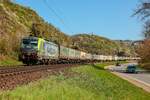 BLS 475 416 mit Ambrogio-KLV in Erpel, April 2025.