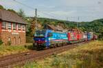 193 519 SBB Cargo International mit KLV in Oberwinter, Juli 2025.